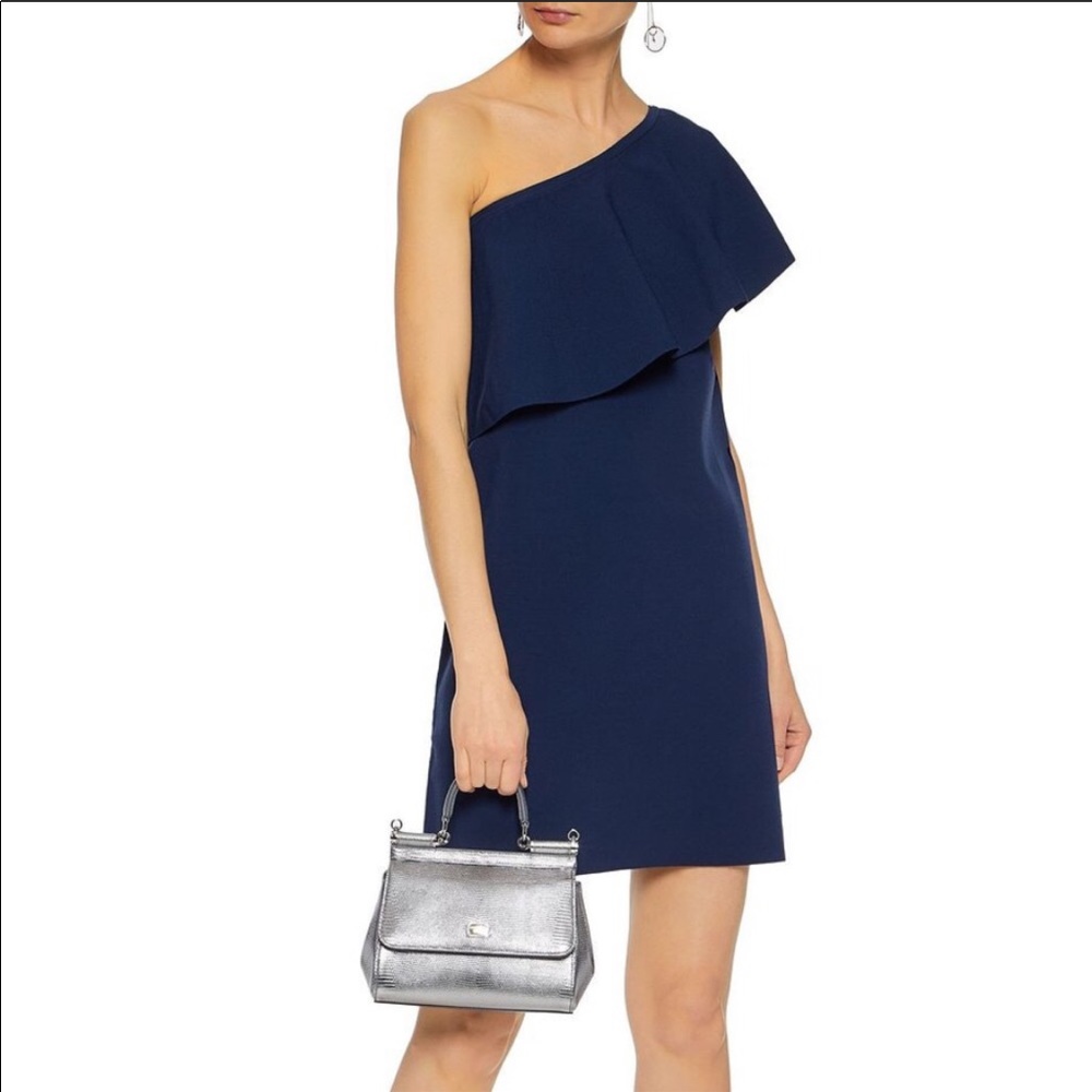 NEW Milly 1 Shoulder Flounce Dress Size M